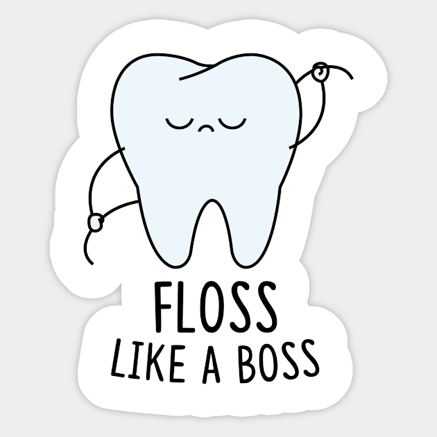 Floss Like A Boss Sticker by redbarron